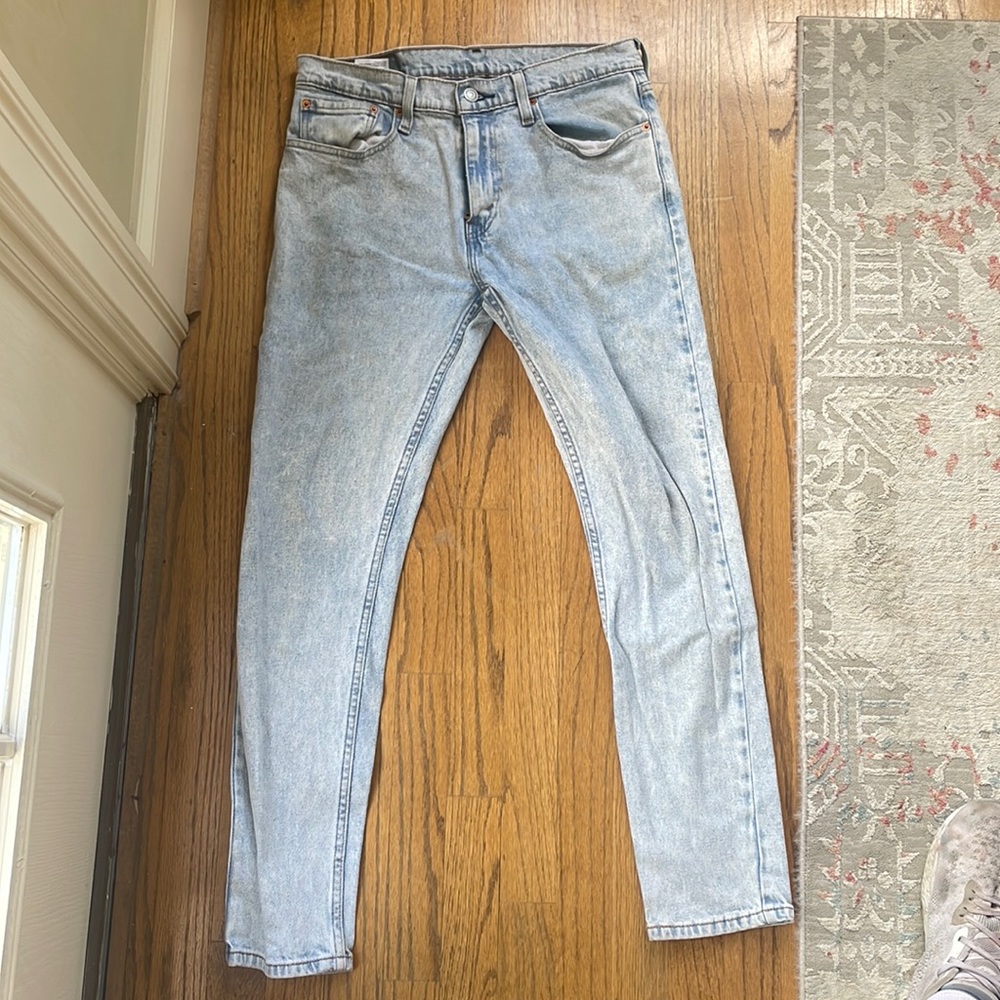 White washed Levi’s 512, 32 W by 32 L